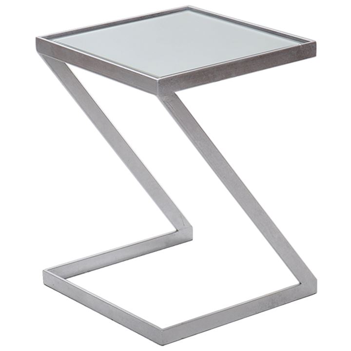 Z METAL SILVER TABLE 40x40x55cm